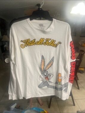 long Looney Tunes Bugs Bunny "That's all Folks!" Graphic long slee White Men m